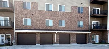 Attached garages to the building